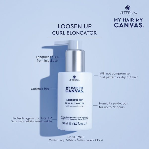Alterna My Hair My Canvas Loosen Up Curl Elongator Benefits - Lengthens Curls, Controls Frizz, Humidity Protection, Protects against pollutants and free from SLS/SES 