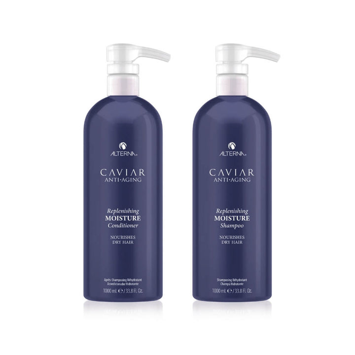 Caviar AntiAging Replenishing Moisture Shampoo & Conditioner 1L DuoN