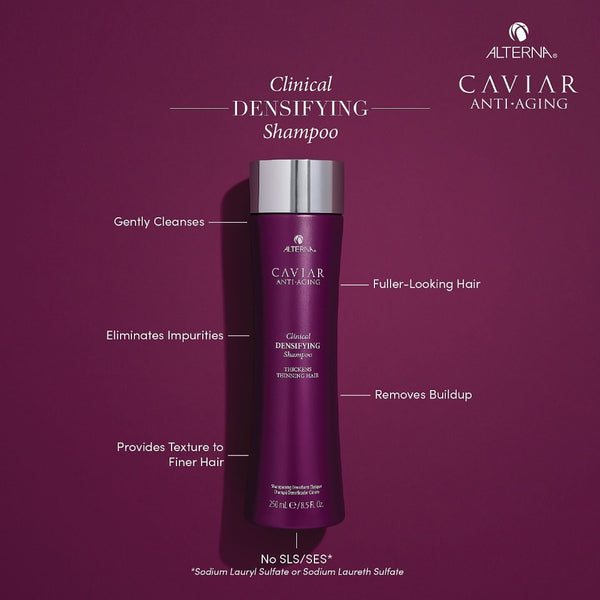 Alterna Caviar Anti-Aging Clinical Densifying Shampoo Benefits - Fuller, Thicker Hair, No build-up